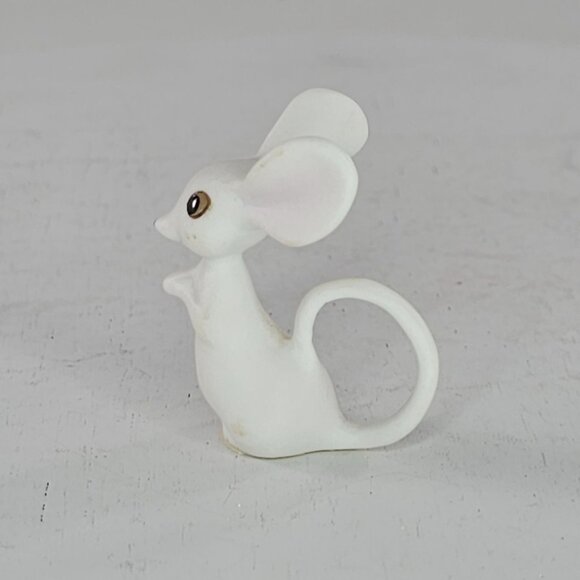 Vintage Freeman McFarlin George Good White Ceramic Mouse Rat Figurine Miniature - Picture 5 of 8